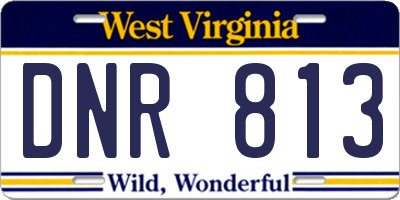 WV license plate DNR813