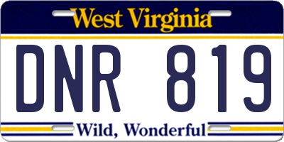 WV license plate DNR819