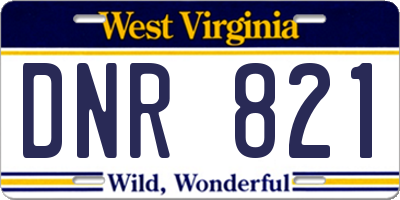 WV license plate DNR821