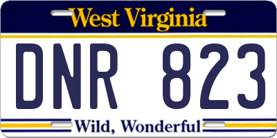 WV license plate DNR823