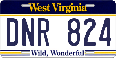 WV license plate DNR824