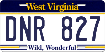 WV license plate DNR827