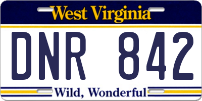 WV license plate DNR842