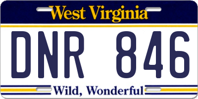 WV license plate DNR846
