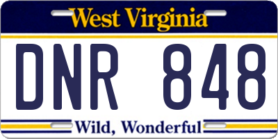 WV license plate DNR848