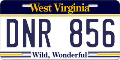 WV license plate DNR856