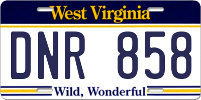 WV license plate DNR858