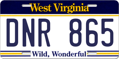 WV license plate DNR865