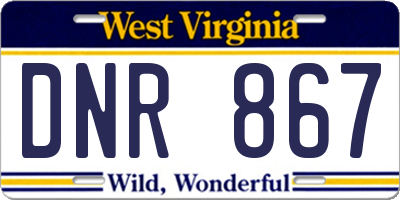 WV license plate DNR867