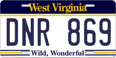 WV license plate DNR869