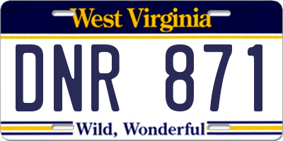 WV license plate DNR871