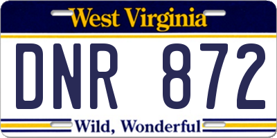 WV license plate DNR872