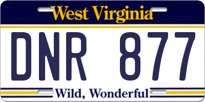 WV license plate DNR877