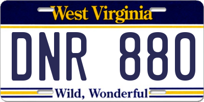 WV license plate DNR880