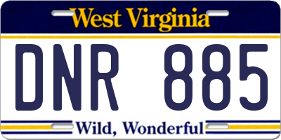 WV license plate DNR885
