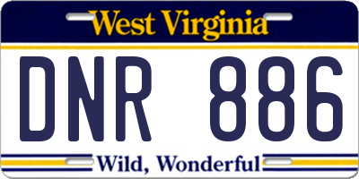 WV license plate DNR886