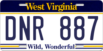 WV license plate DNR887