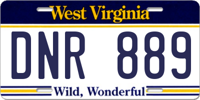 WV license plate DNR889
