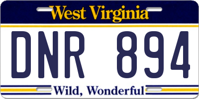 WV license plate DNR894