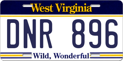 WV license plate DNR896