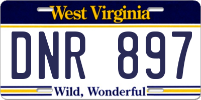 WV license plate DNR897