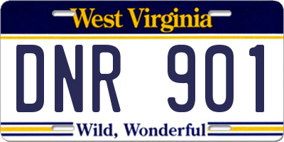 WV license plate DNR901