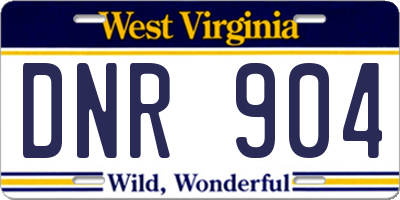 WV license plate DNR904