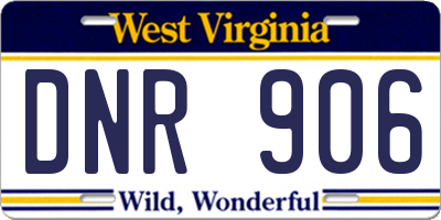 WV license plate DNR906
