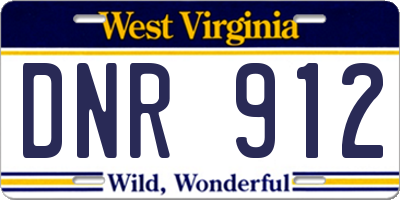 WV license plate DNR912