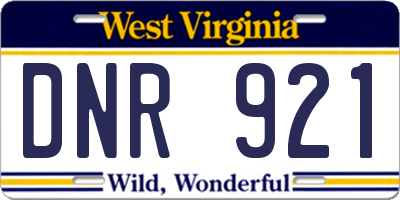WV license plate DNR921