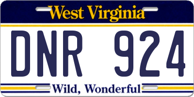 WV license plate DNR924