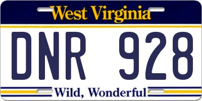 WV license plate DNR928