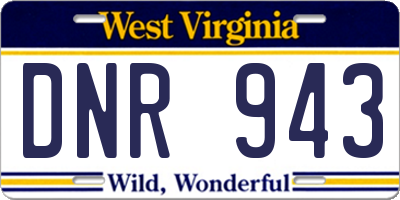 WV license plate DNR943