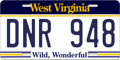WV license plate DNR948