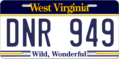 WV license plate DNR949