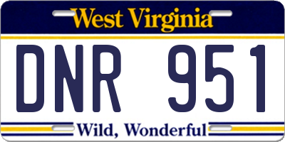 WV license plate DNR951