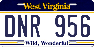 WV license plate DNR956