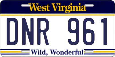 WV license plate DNR961