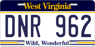 WV license plate DNR962