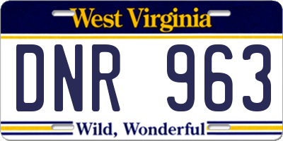 WV license plate DNR963
