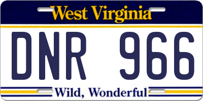 WV license plate DNR966