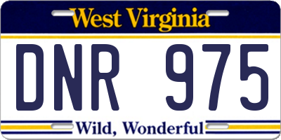 WV license plate DNR975