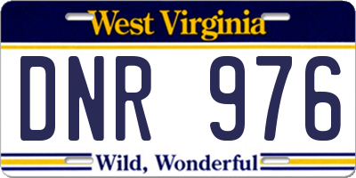 WV license plate DNR976