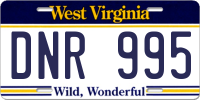 WV license plate DNR995