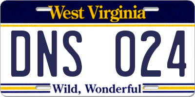 WV license plate DNS024