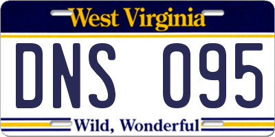WV license plate DNS095