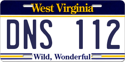 WV license plate DNS112