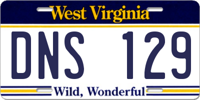 WV license plate DNS129