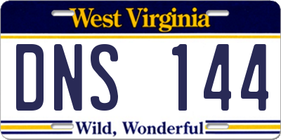 WV license plate DNS144