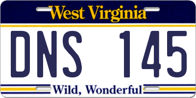 WV license plate DNS145